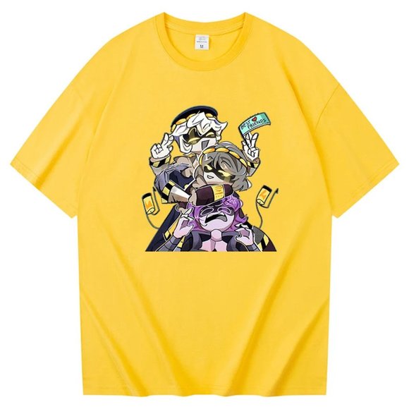 Tops - Unisex Pure Cotton MURDER DRONES T-Shirt , O-Neck Solid Color Tee shirts Tops